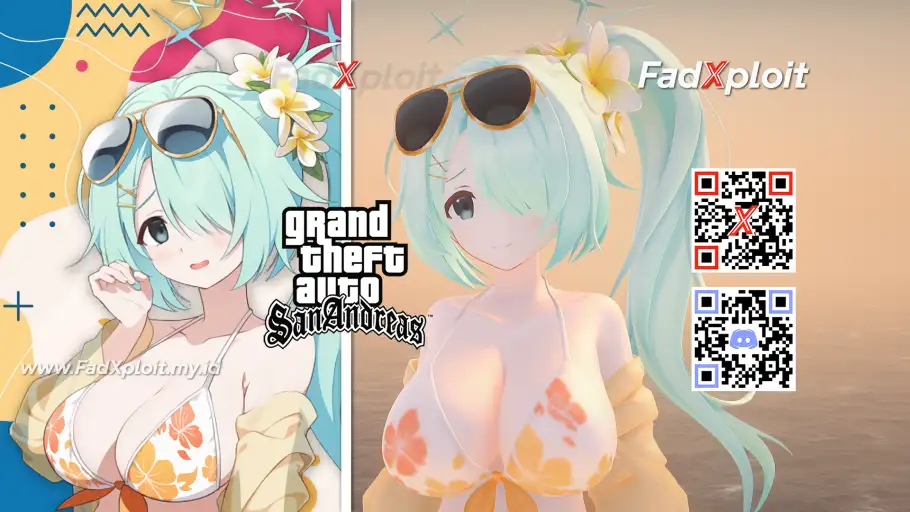 Tsuchinaga Hiyori (Swimsuit Ver.) Mods by FadXploit - Blue Archive